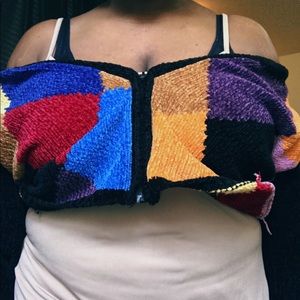 Muli Colored Sweater with zipper 🌈